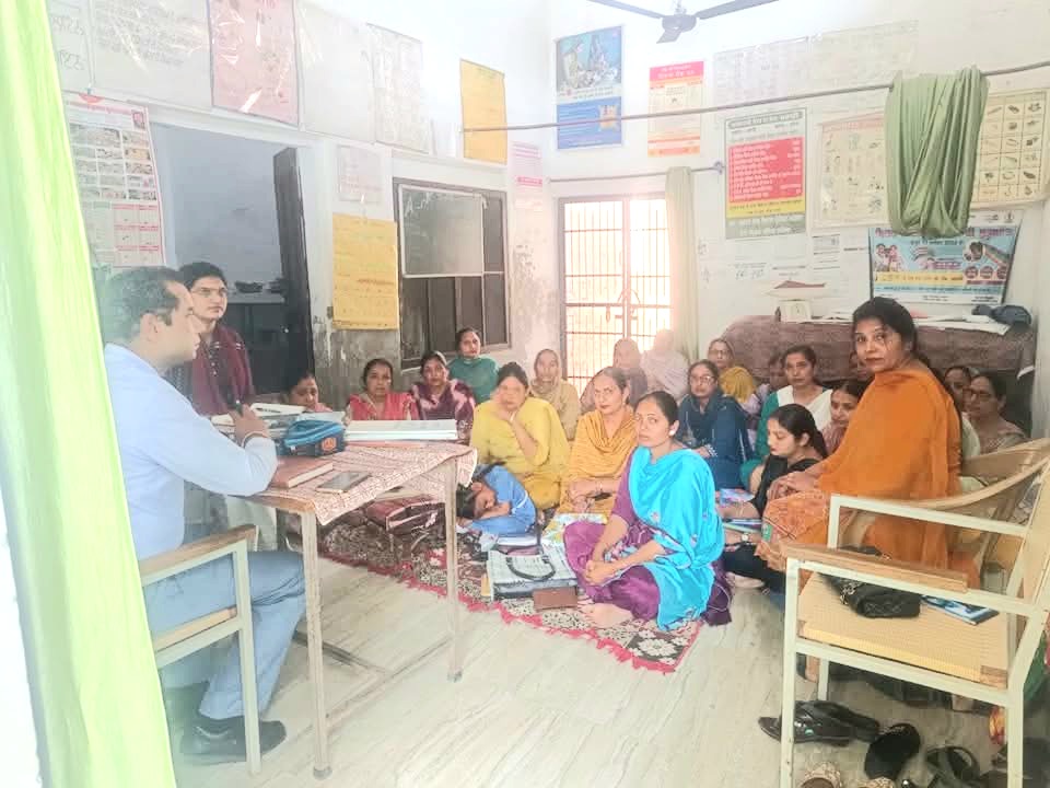 Anganwadi workers given training on Child Marriage Prevention Act and Women Helpline.